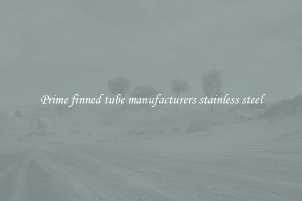 Prime finned tube manufacturers stainless steel