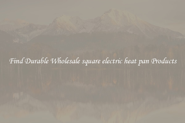 Find Durable Wholesale square electric heat pan Products