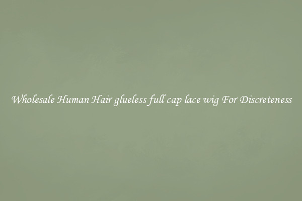 Wholesale Human Hair glueless full cap lace wig For Discreteness