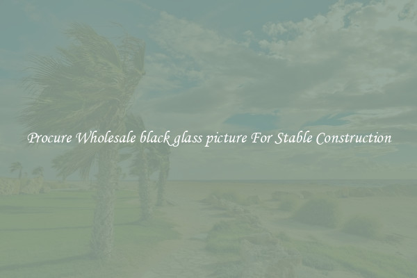 Procure Wholesale black glass picture For Stable Construction