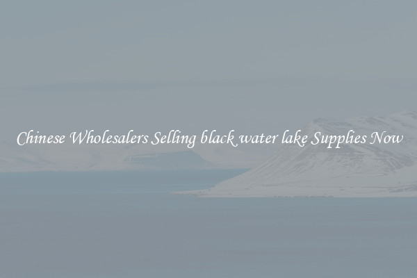 Chinese Wholesalers Selling black water lake Supplies Now