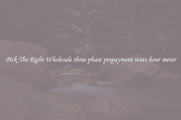 Pick The Right Wholesale three phase prepayment watt hour meter