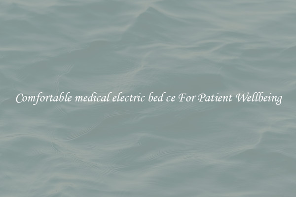 Comfortable medical electric bed ce For Patient Wellbeing