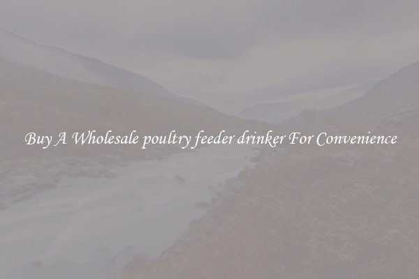 Buy A Wholesale poultry feeder drinker For Convenience