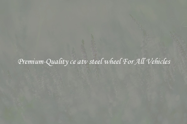 Premium-Quality ce atv steel wheel For All Vehicles