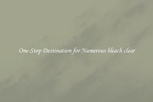 One-Stop Destination for Numerous bleach clear