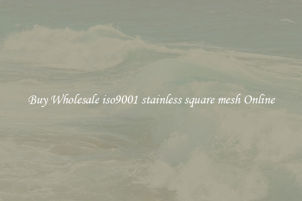 Buy Wholesale iso9001 stainless square mesh Online