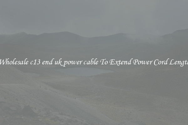 Wholesale c13 end uk power cable To Extend Power Cord Length